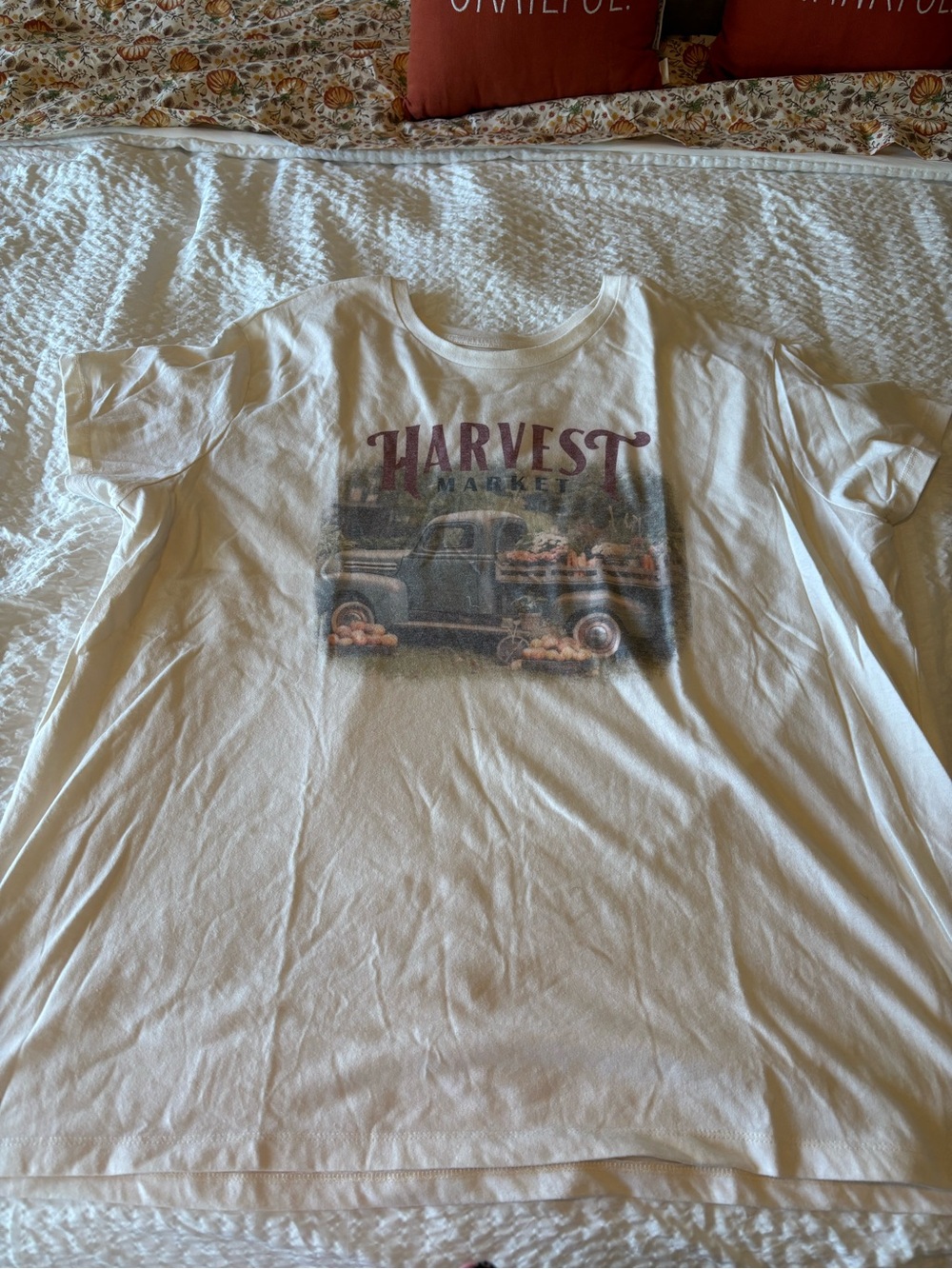 Maurices Cream Harvest Market Truck Graphic Tee